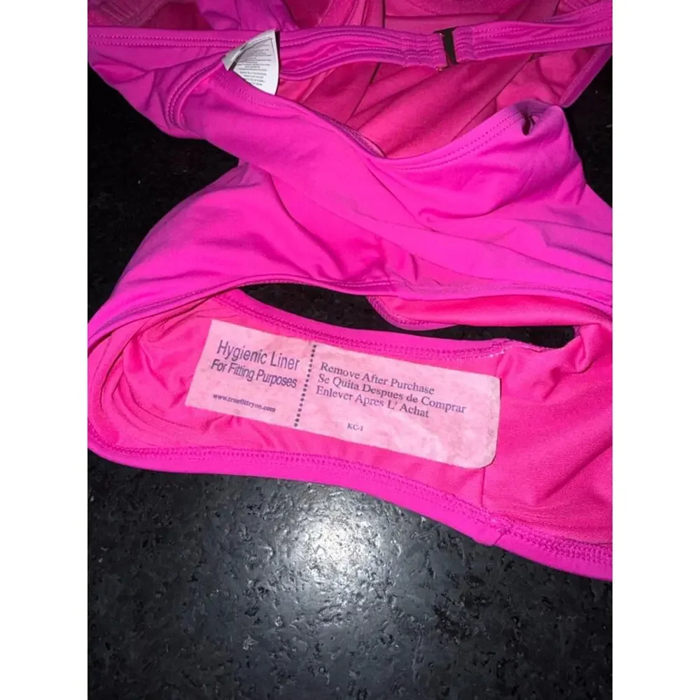 NEW KATE SPADE BRIGHT FUSHIA PINK Underwired One-Piece Swimsuit Wide Strap SZ M